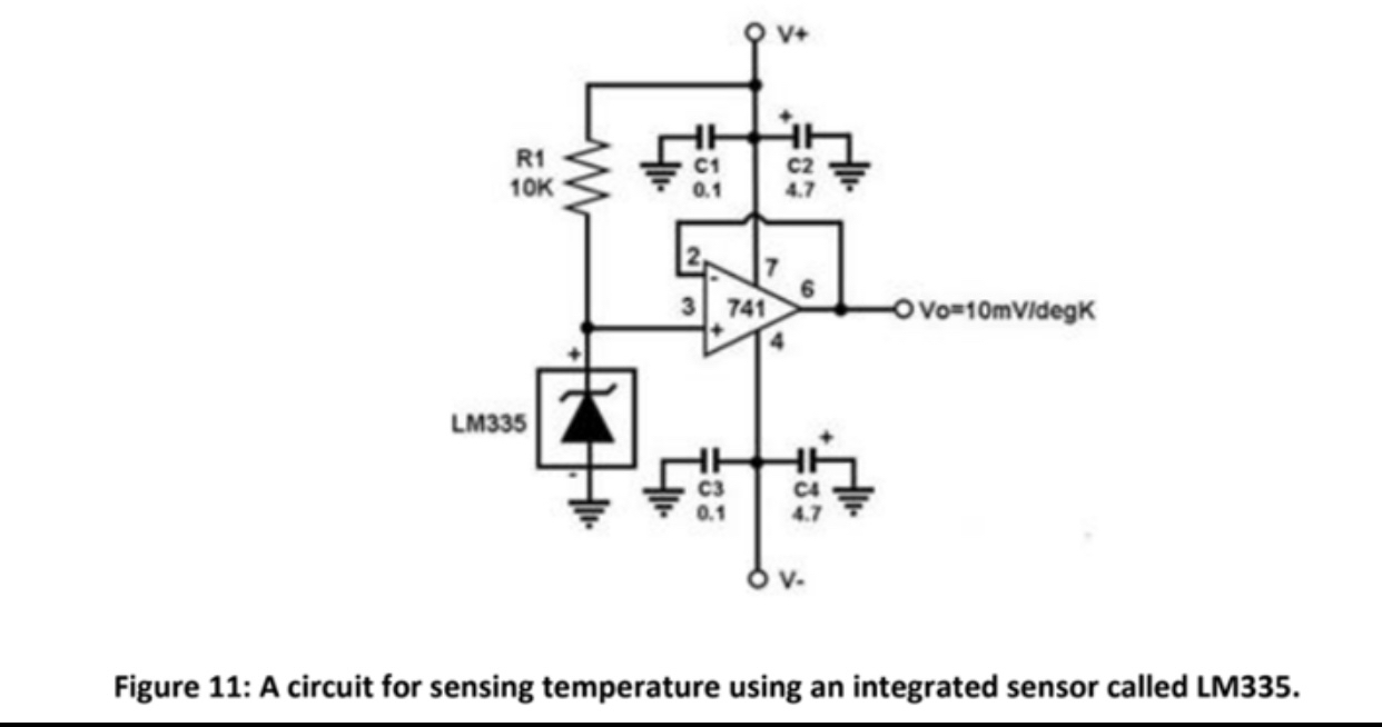 Figure 1 1 : A circuit for sensing temperature