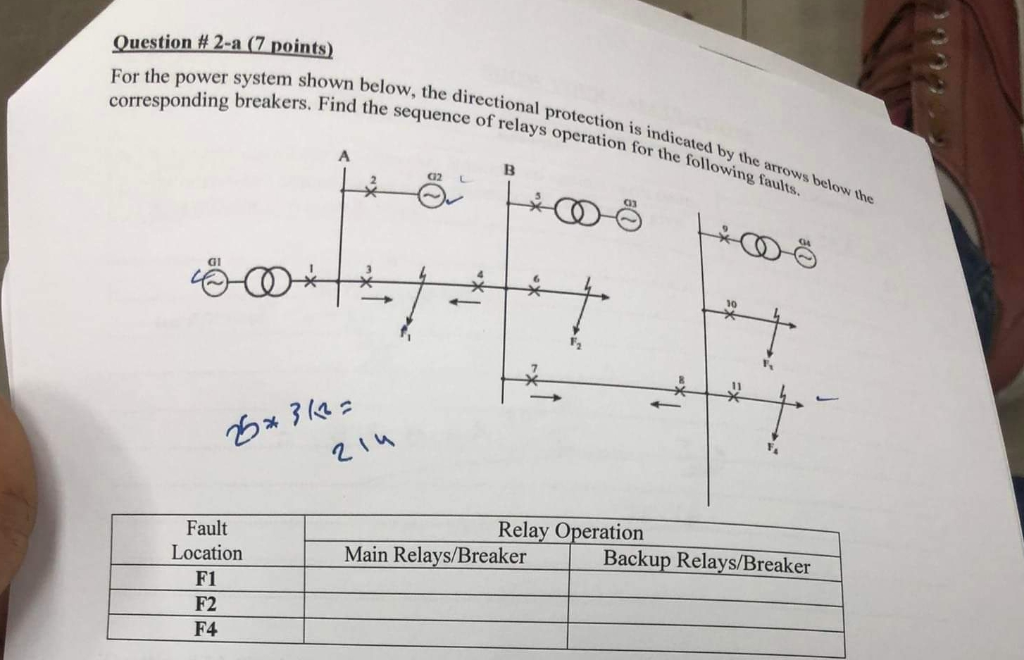 Question # 2 - a ( 7 points ) corresponding