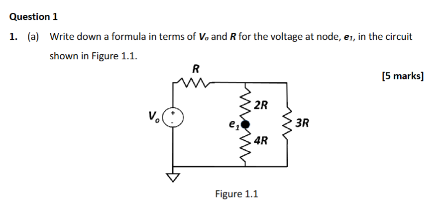 Question 1 1 . ( a ) Write down a formula in