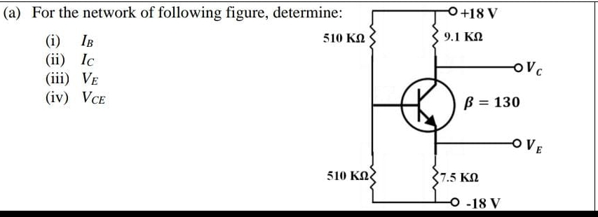 ( a ) For the network of following figure,