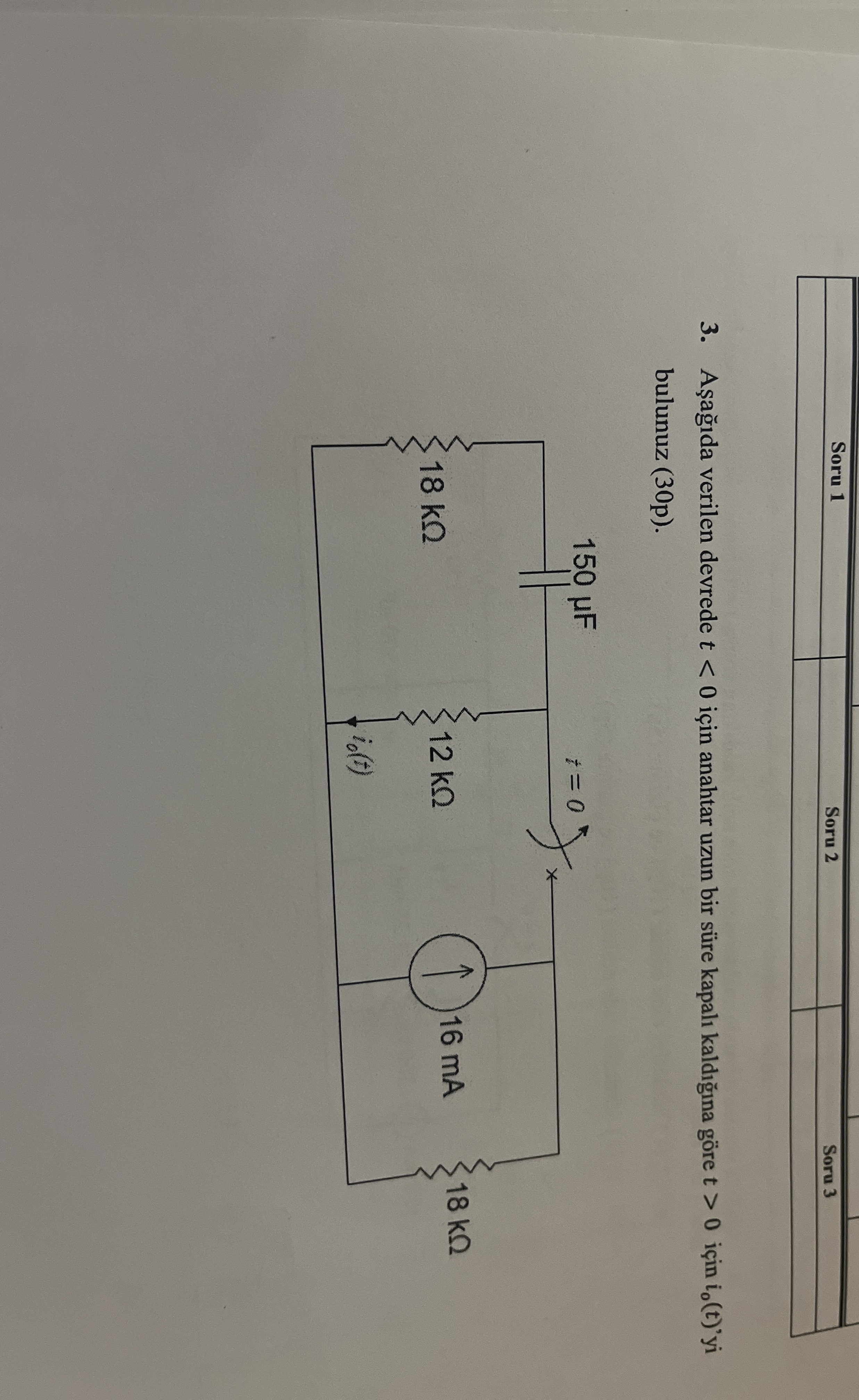\ table [ [ Soru 1 , Soru 2 , Soru 3 ] , [ , , ]