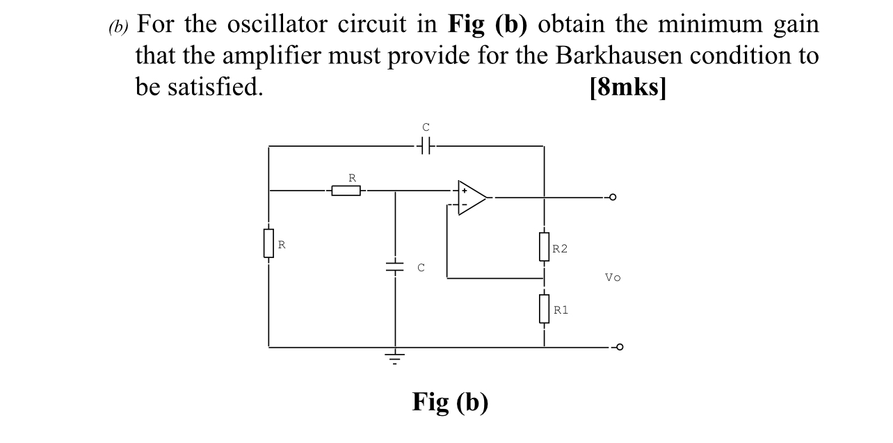 ( b ) For the oscillator circuit in Fig ( b )