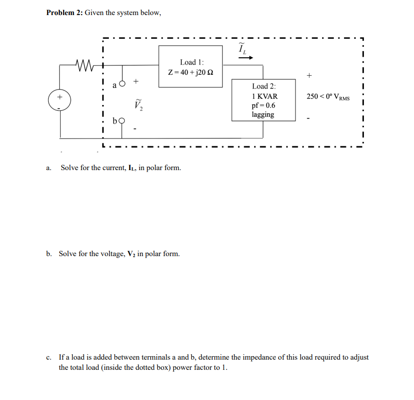 Problem 9 . Given the evetem helow a . Solve for