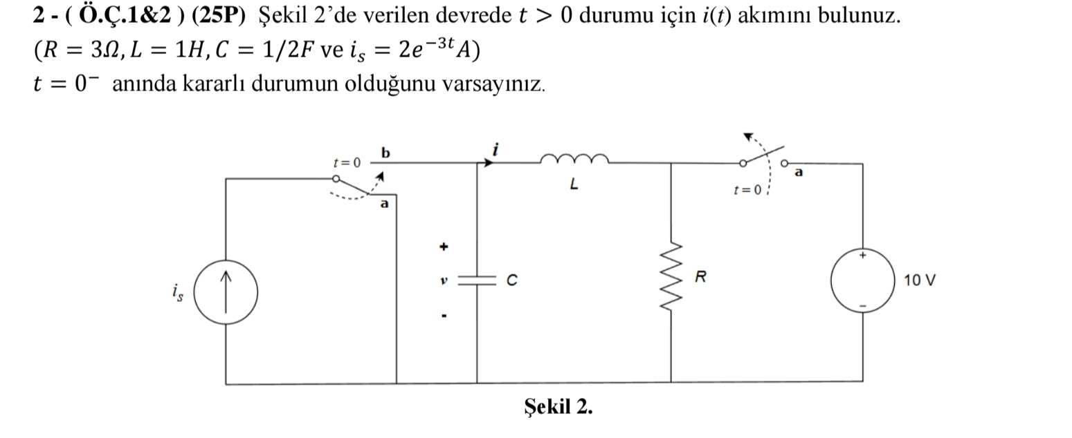 ekilde verilen devrede t  style=