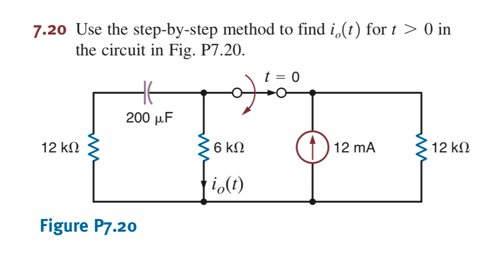 7 . 2 0 Use the step - by - step method to find i
