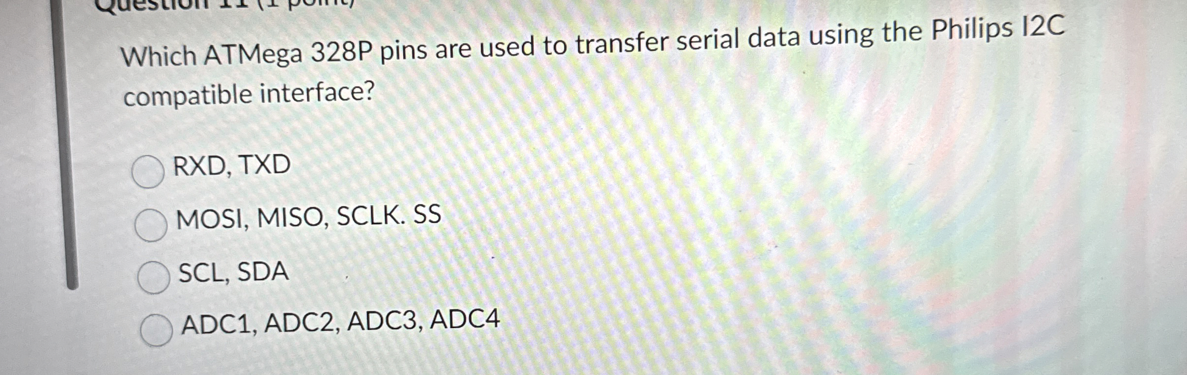 Which ATMega 3 2 8 P pins are used to transfer