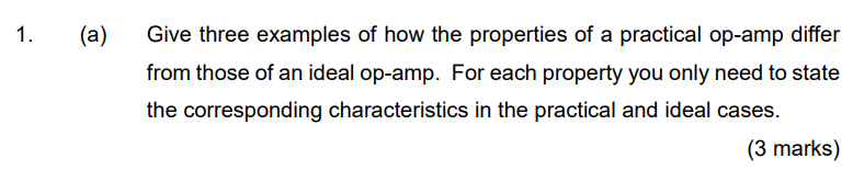 1 . ( a ) Give three examples of how the