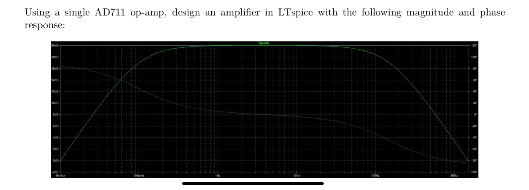 Using a single AD 7 1 1 op - amp, design an