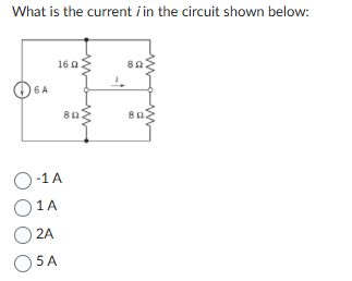 What is the current \ ( i \ ) in the circuit