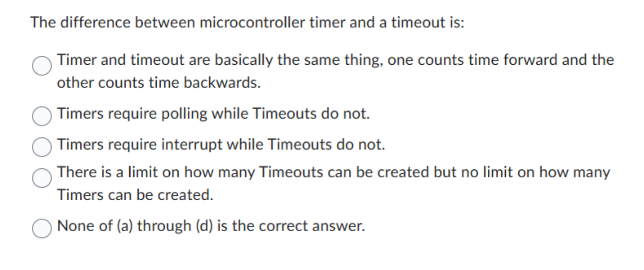 The difference between microcontroller timer and