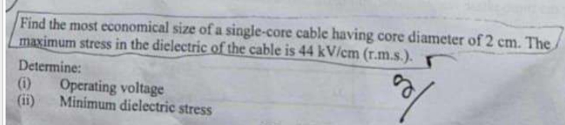 Find the most economical size of a single - core