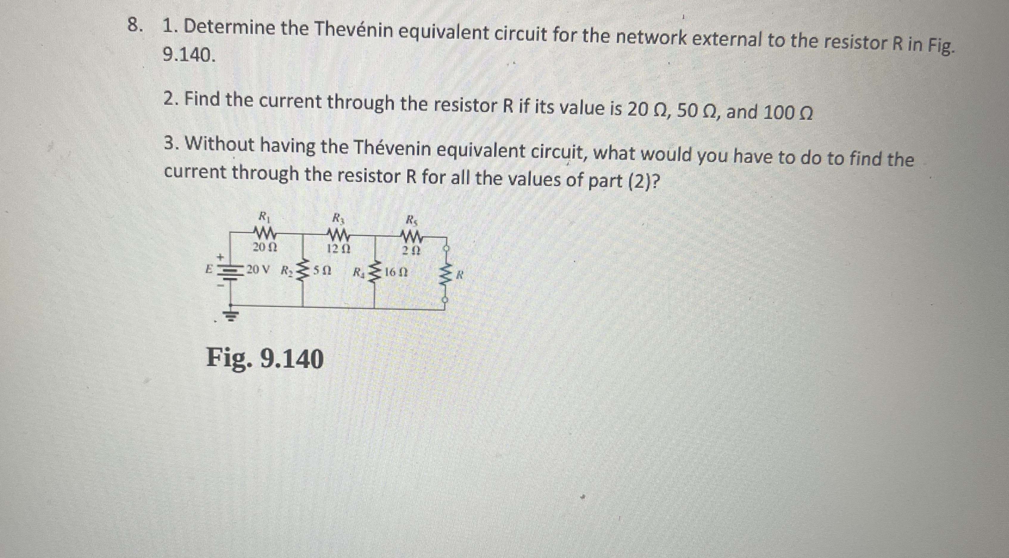 Determine the Thev nin equivalent circuit for the
