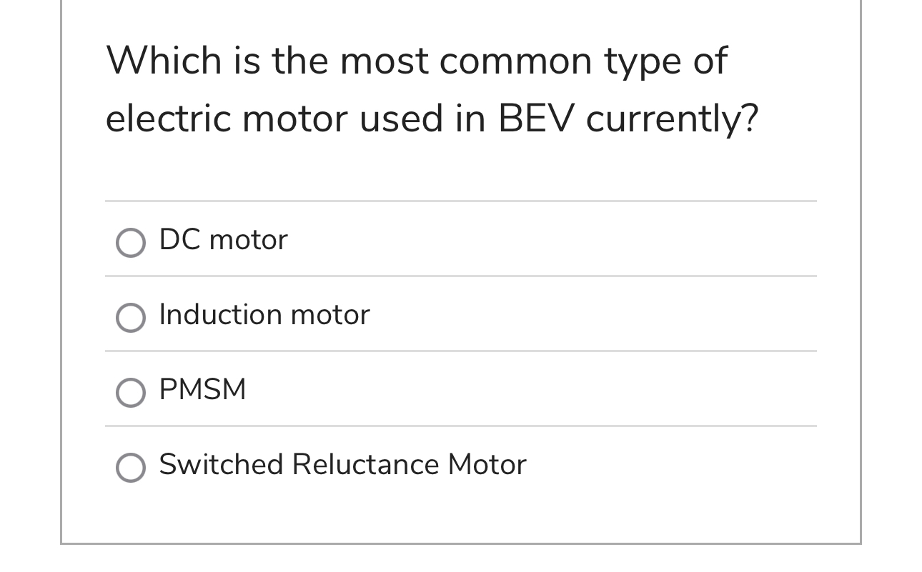 Which is the most common type of electric motor
