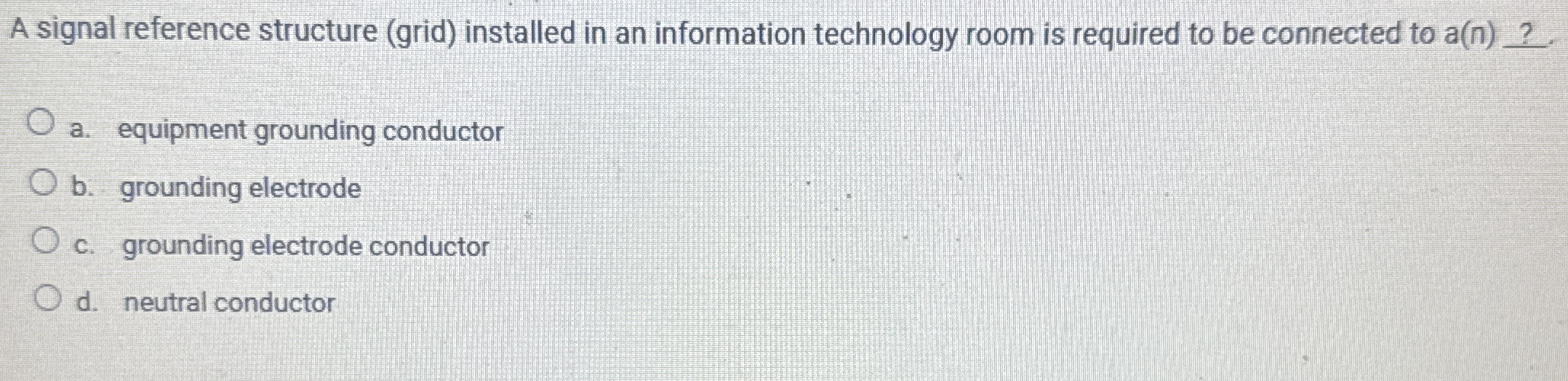A signal reference structure ( grid ) installed