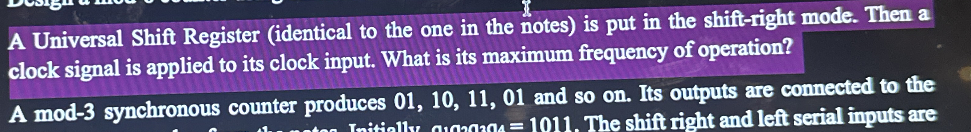 A Universal Shift Register ( identical to the one