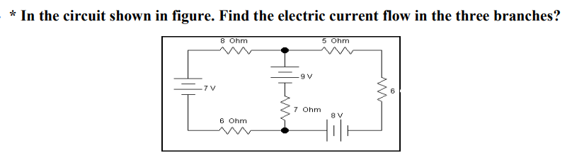 In the circuit shown in figure. Find the electric
