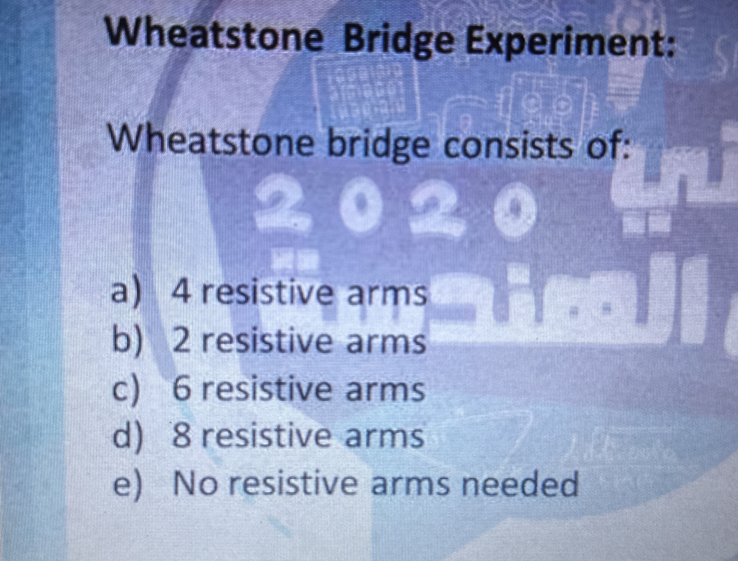 Wheatstone Bridge Experiment: Wheatstone bridge