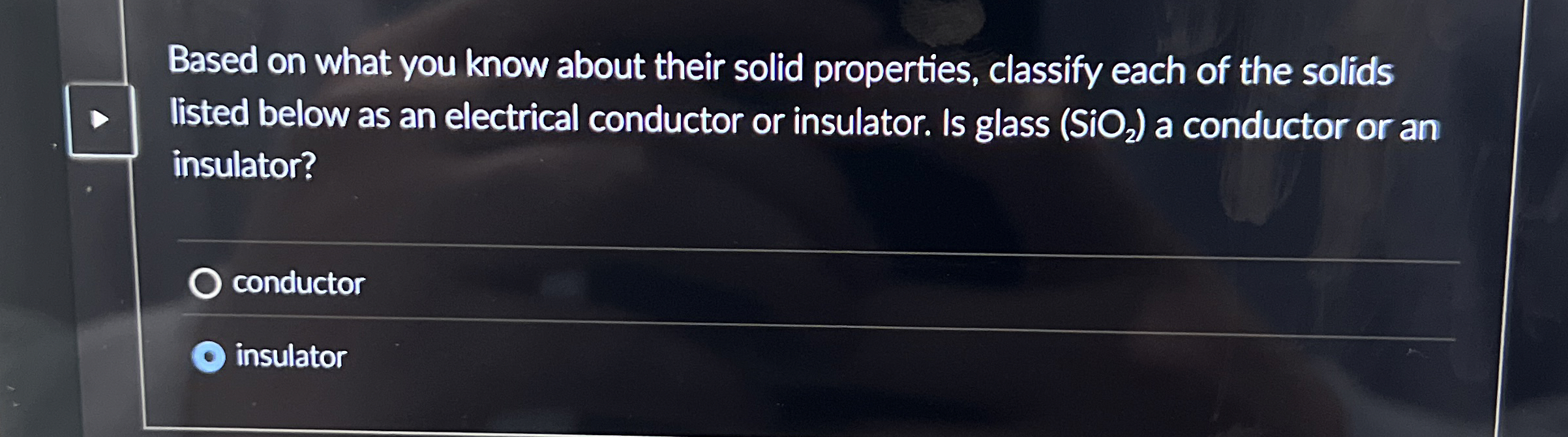 Based on what you know about their solid