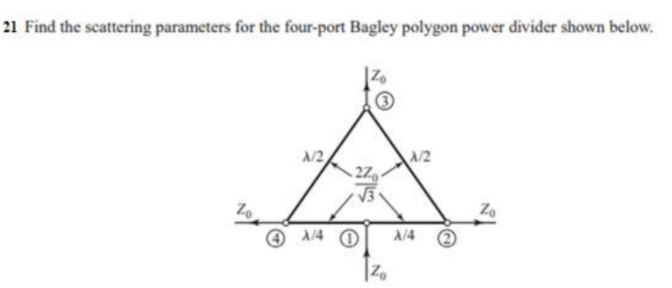 2 1 Find the scattering parameters for the four -