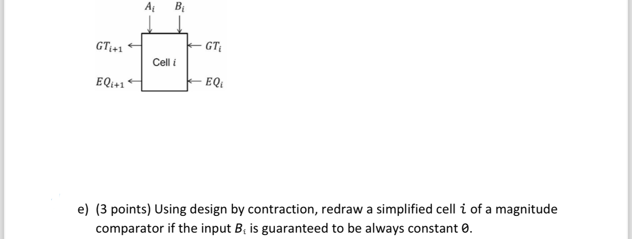 e ) ( 3 points ) Using design by contraction,