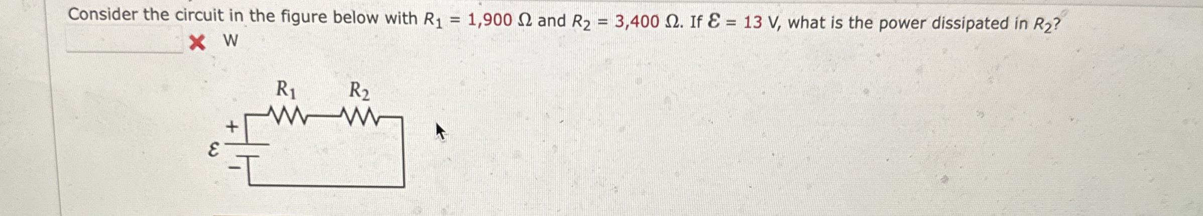 Consider the circuit in the figure below with R 1