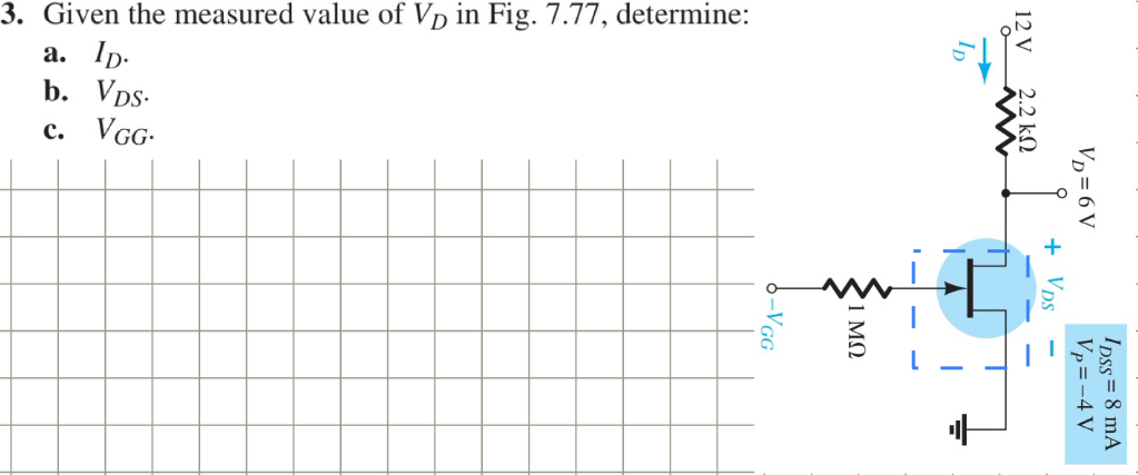 Given the measured value of V D in Fig. 7 . 7 7 ,