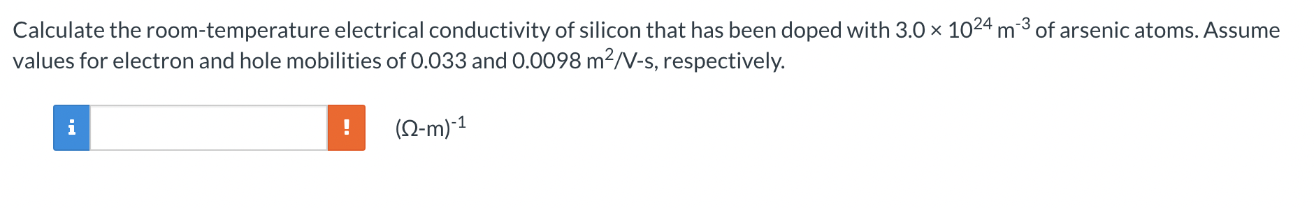Calculate the room - temperature electrical