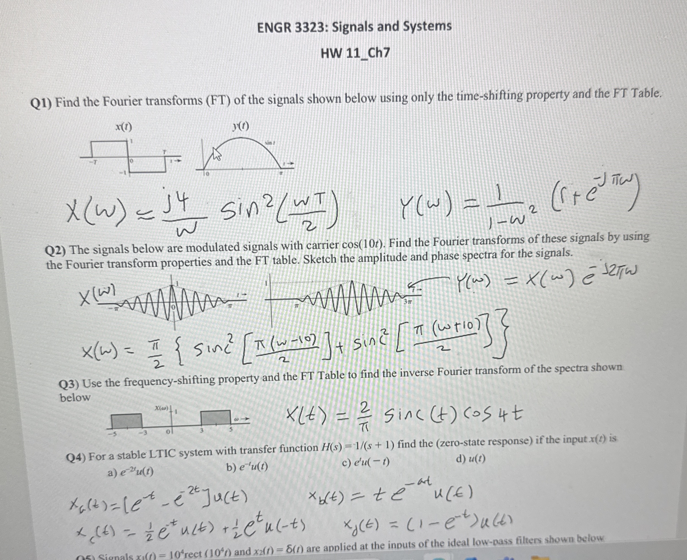 ENGR 3 3 2 3 : Signals and Systems HW 1 1 _ Ch 7