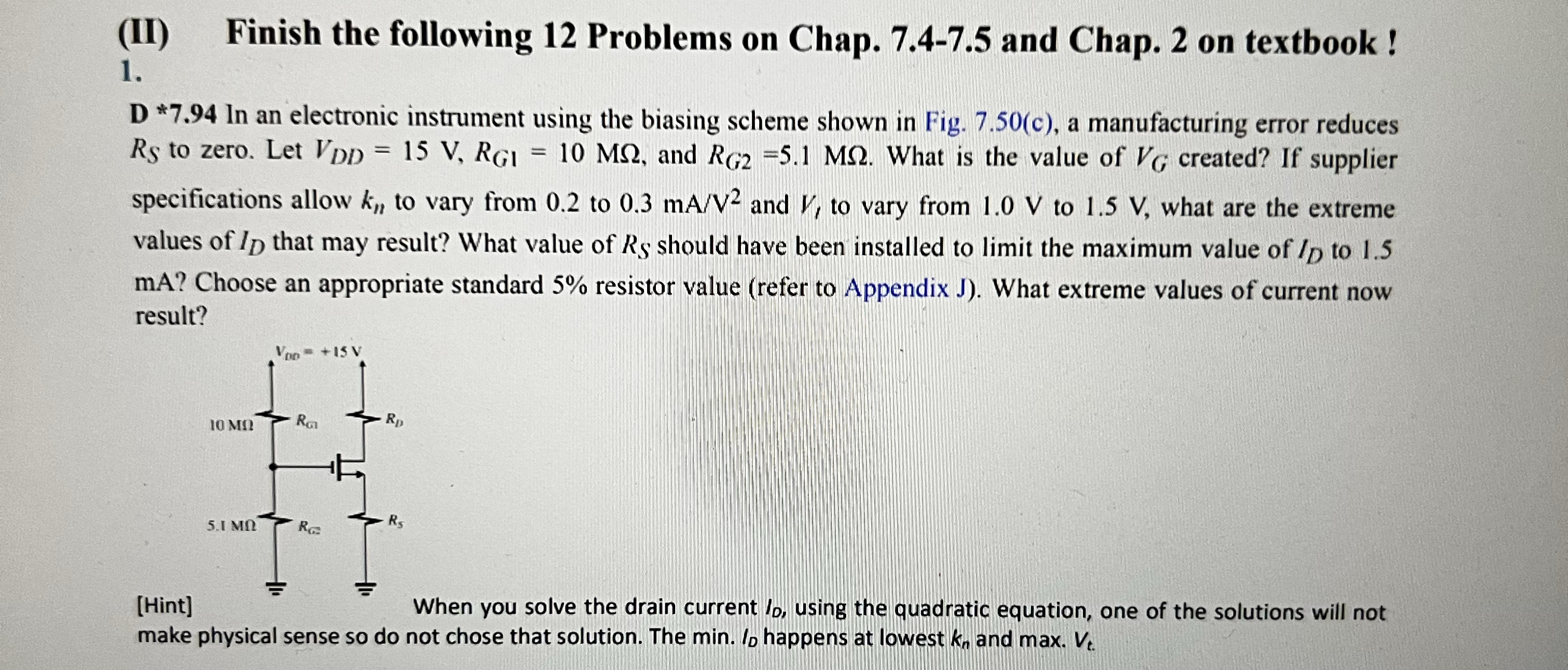( II ) Finish the following 1 2 Problems on Chap.