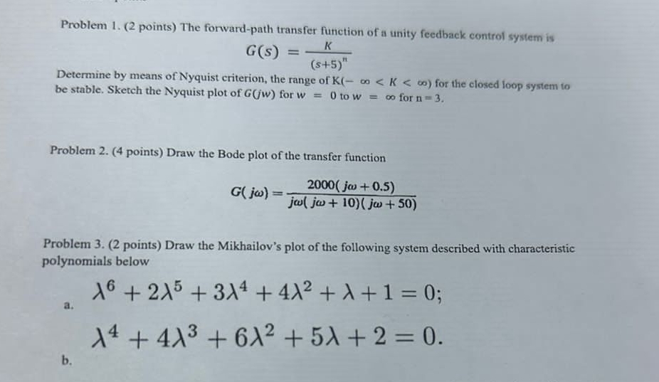 Problem 1 . ( 2 points ) The forward - path