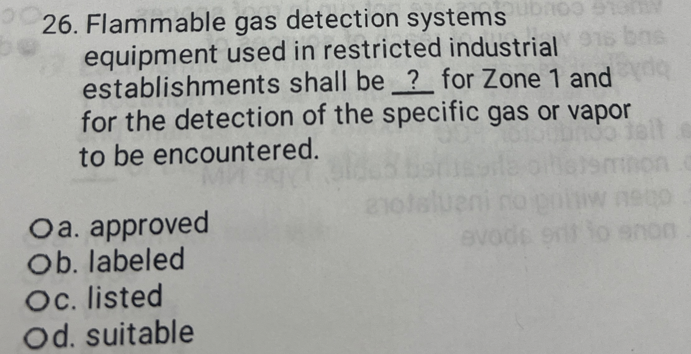 Flammable gas detection systems equipment used in