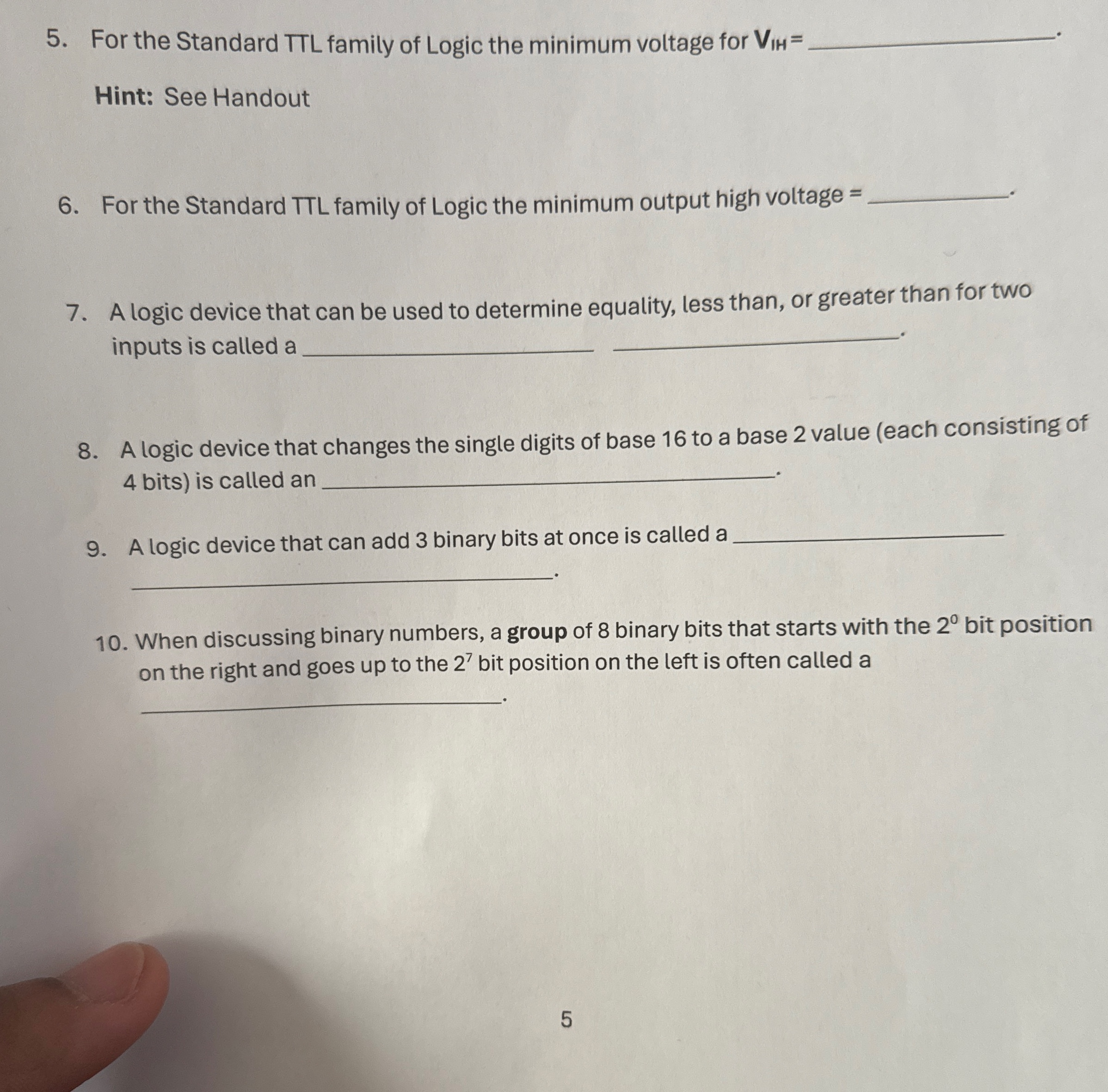 For the Standard L family of Logic the minimum