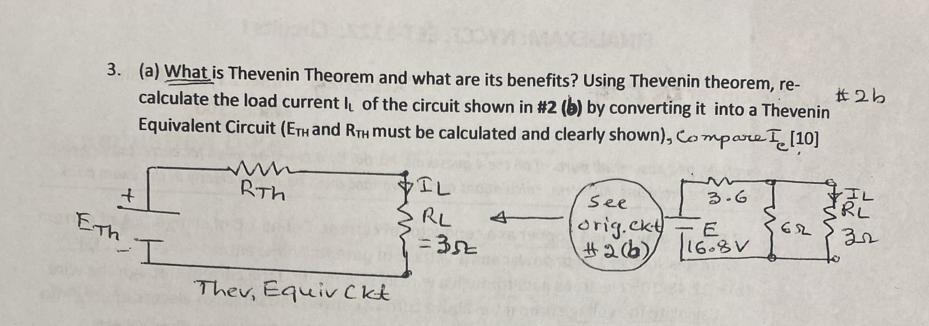 ( a ) What is Thevenin Theorem and what are its
