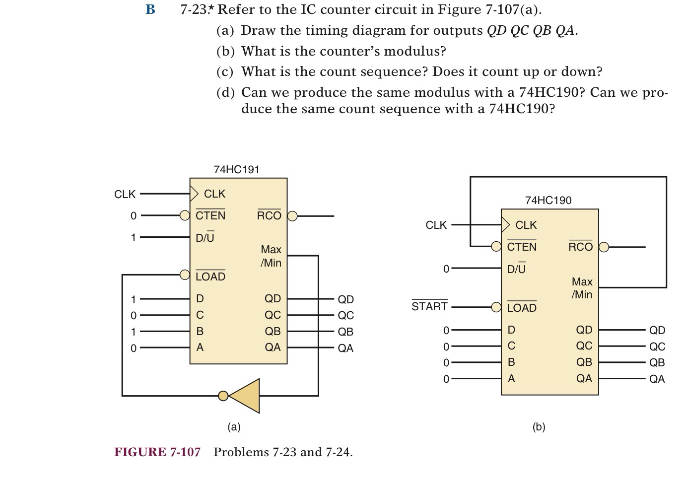 B 7 - 2 3 . Refer to the IC counter circuit in