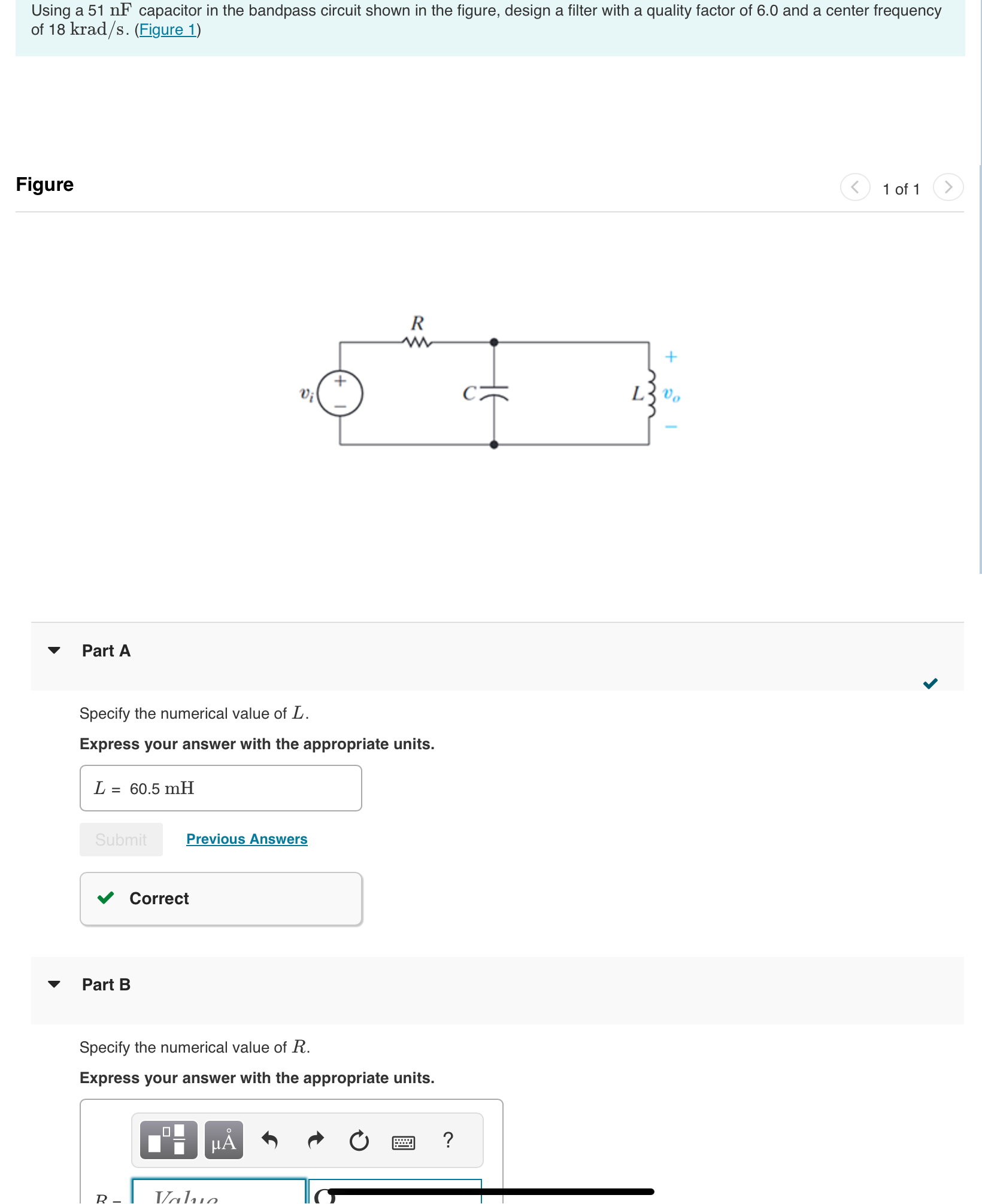Using a 5 1 nF capacitor in the bandpass circuit