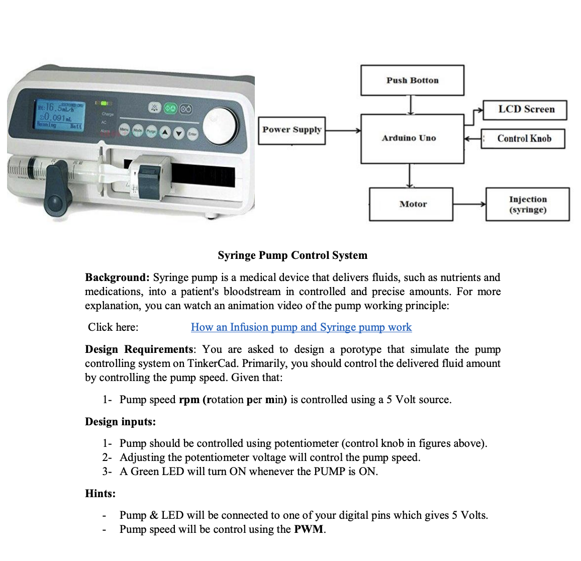 Use Tinkercad to create a circuit and code for