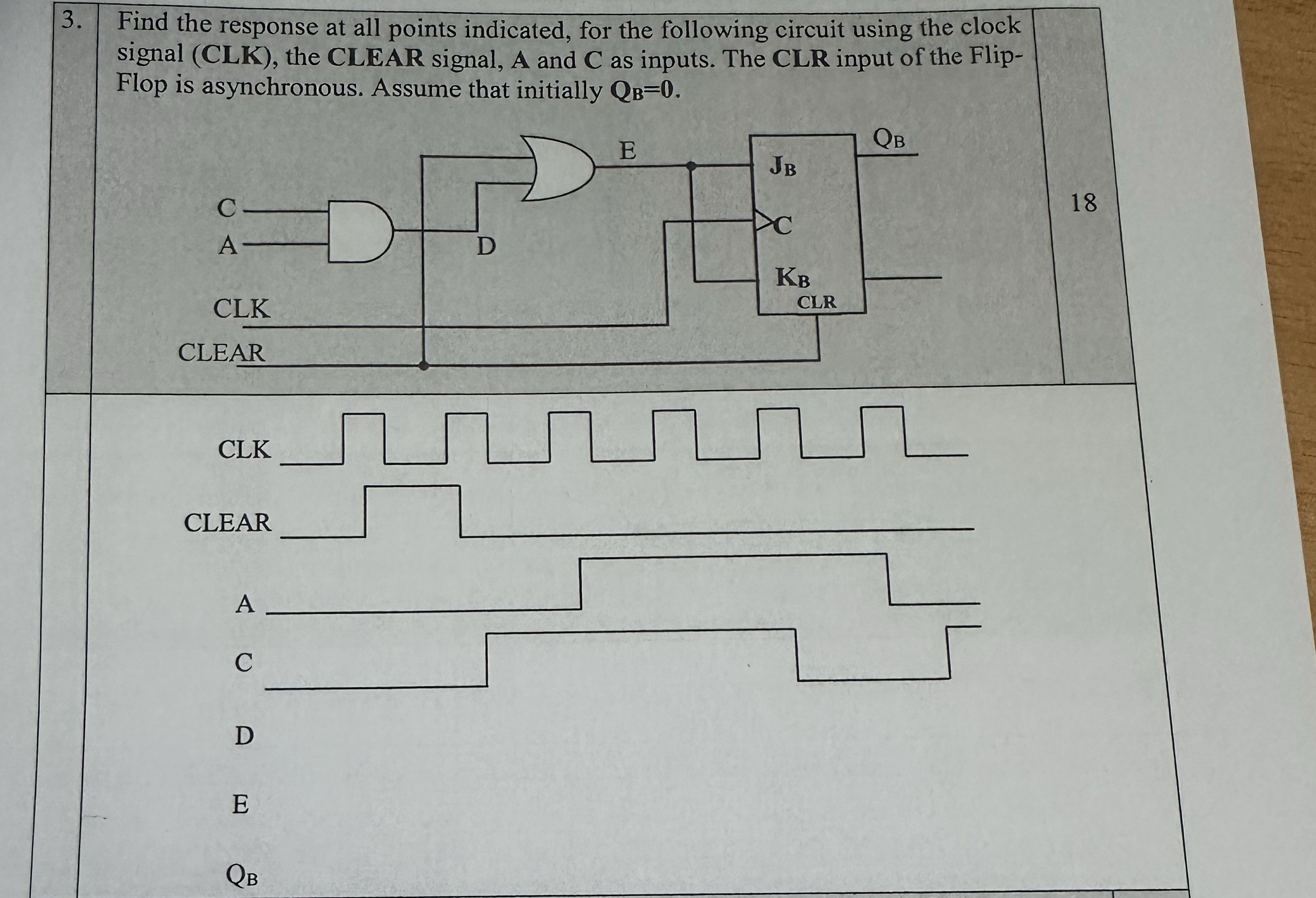 Find the response at all points indicated, for