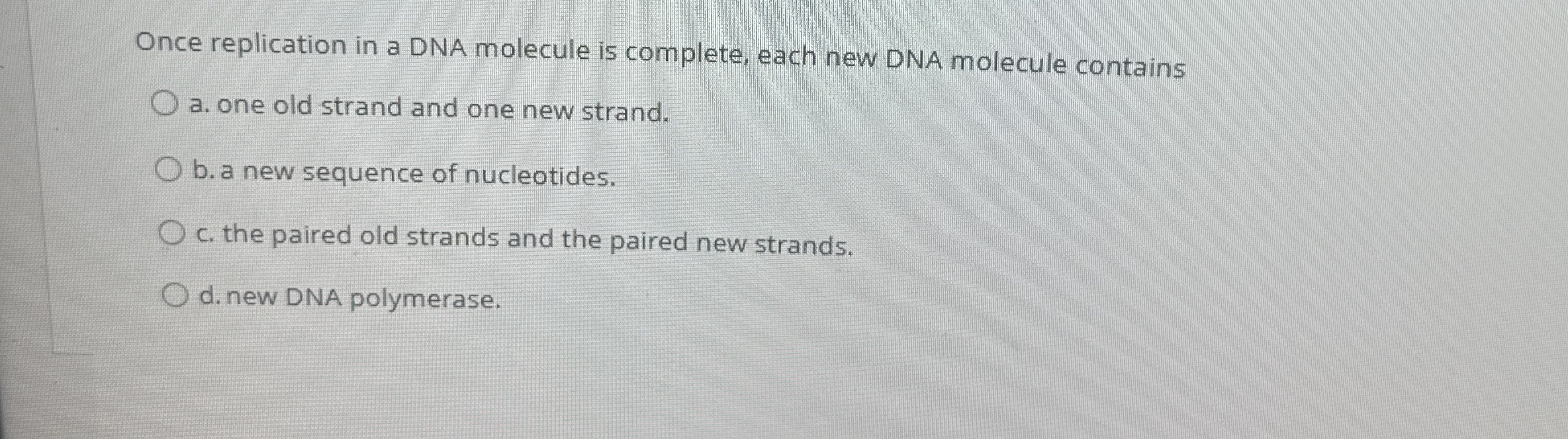 Once replication in a DNA molecule is complete,
