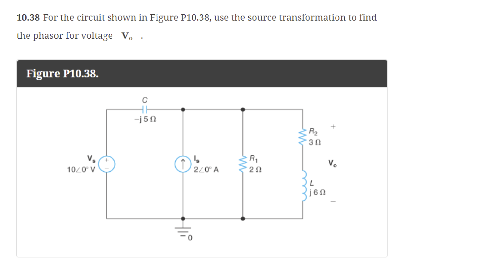 1 0 . 3 8 For the circuit shown in Figure P 1 0 .