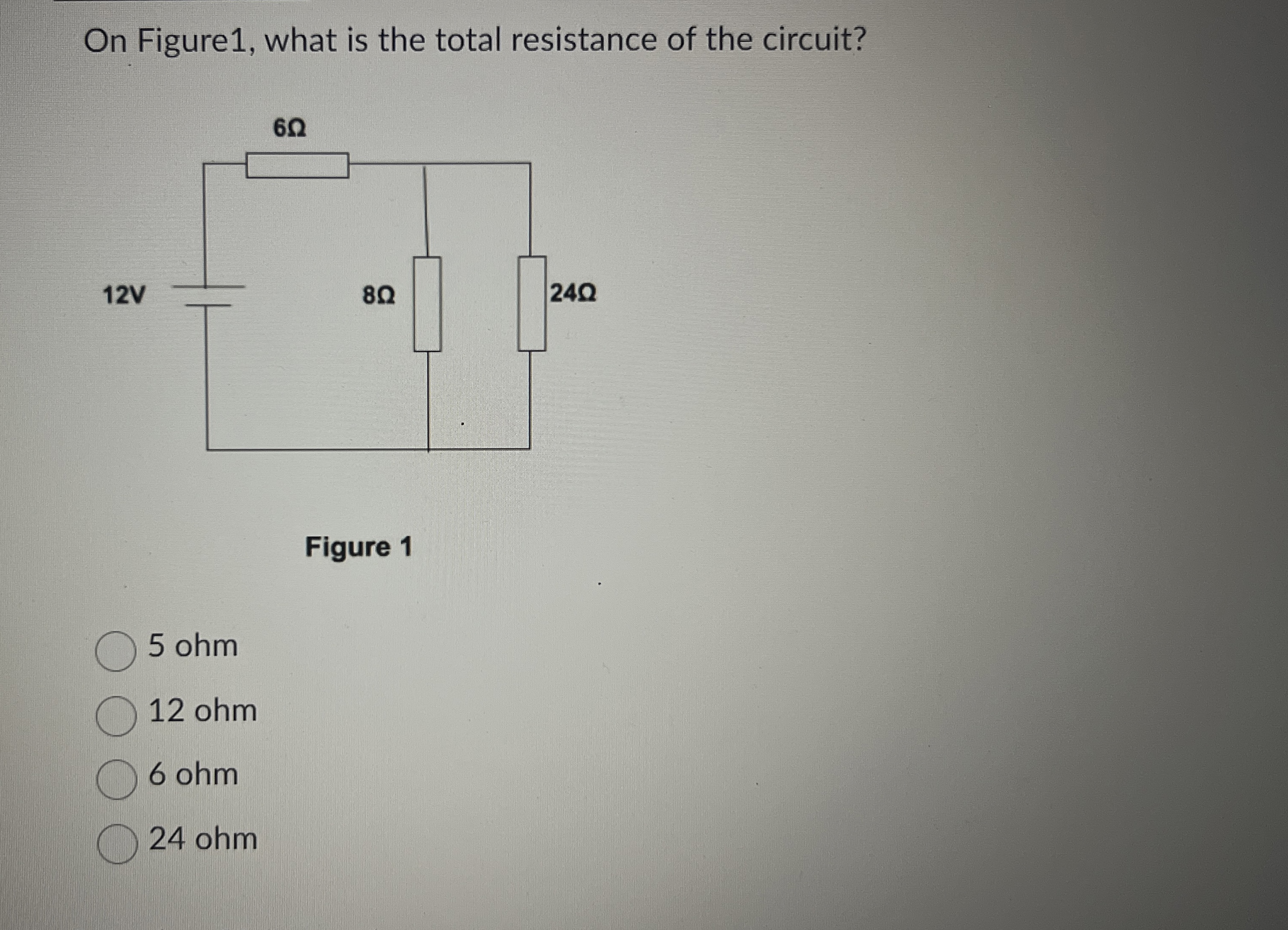 On Figure 1 , what is the total resistance of the