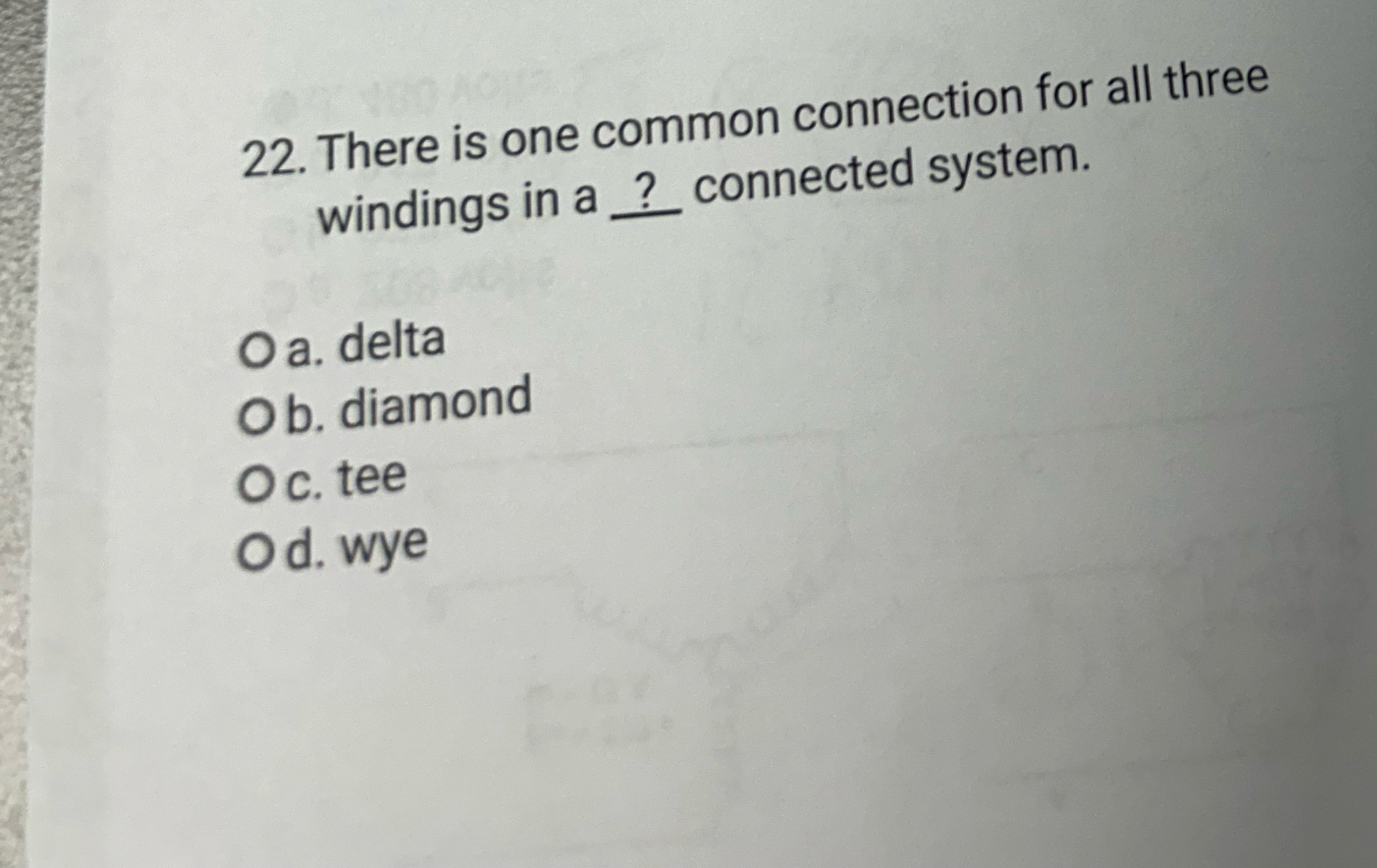 There is one common connection for all three