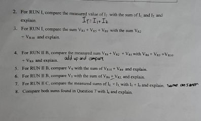 For RUN I, compare the measured value of I T with