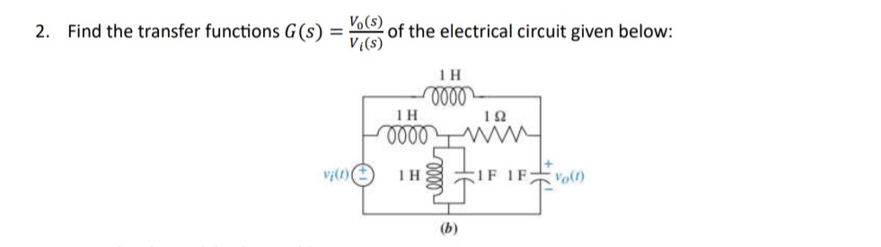 Find the transfer functions G ( s ) = V 0 ( s ) V