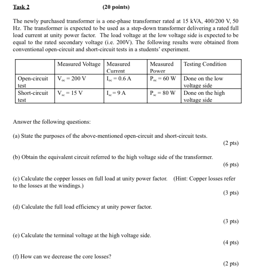 Task 2 ( 2 0 points ) The newly purchased