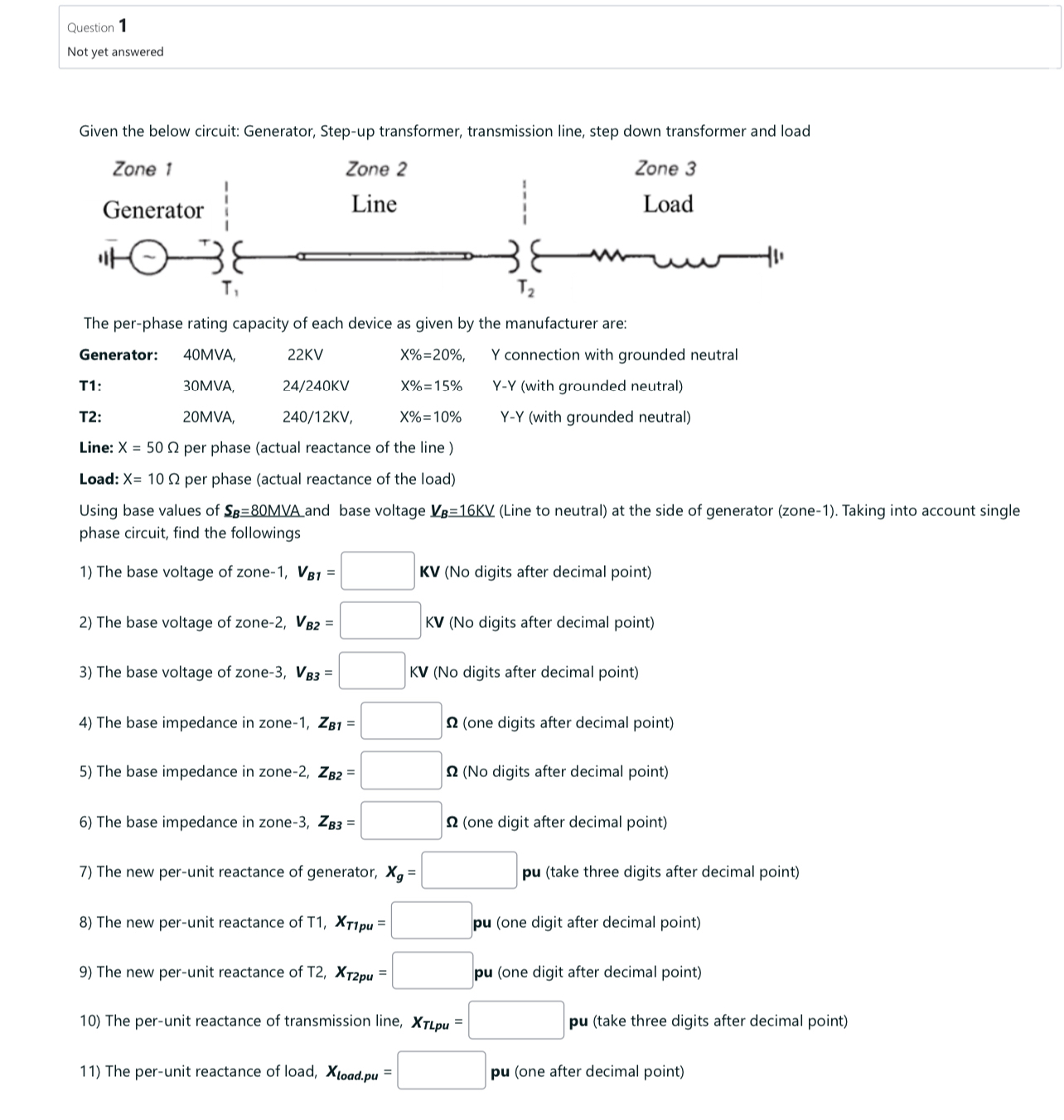 Question 1 Not yet answered Given the below