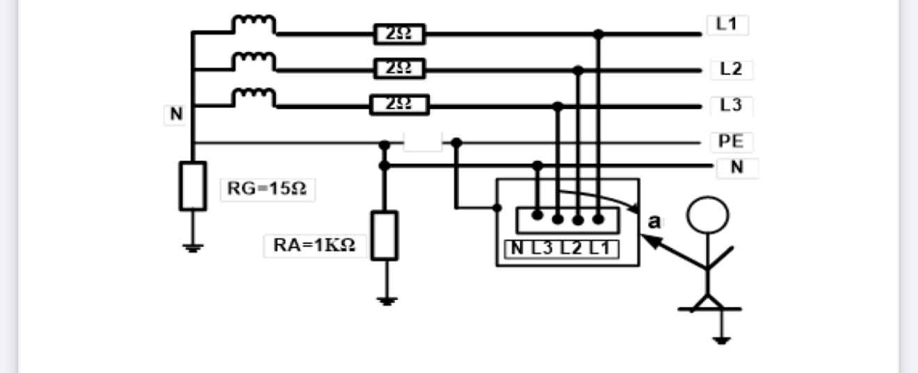 From figure below, if line voltage 4 0 0 v , the