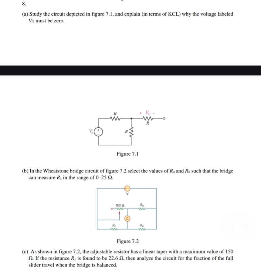 ( a ) Study the circuit depicted in figure 7 . 1