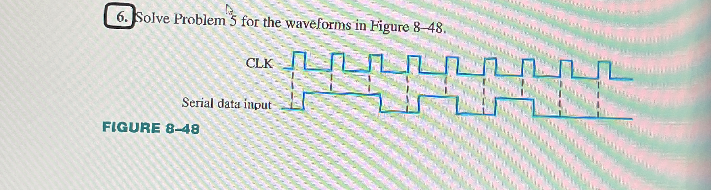 Solve Problem 5 for the waveforms in Figure 8 - 4