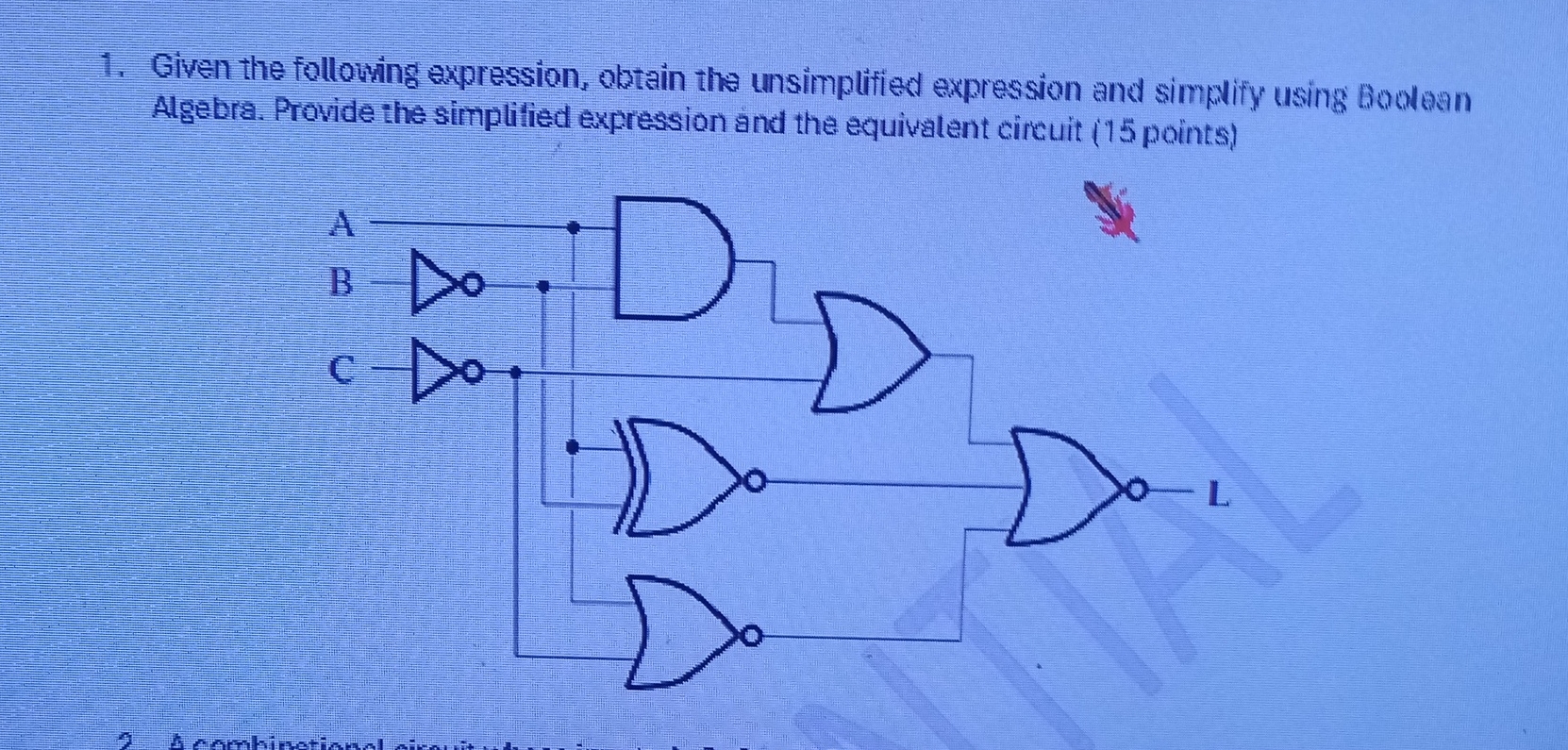 Given the following expression, obtain the