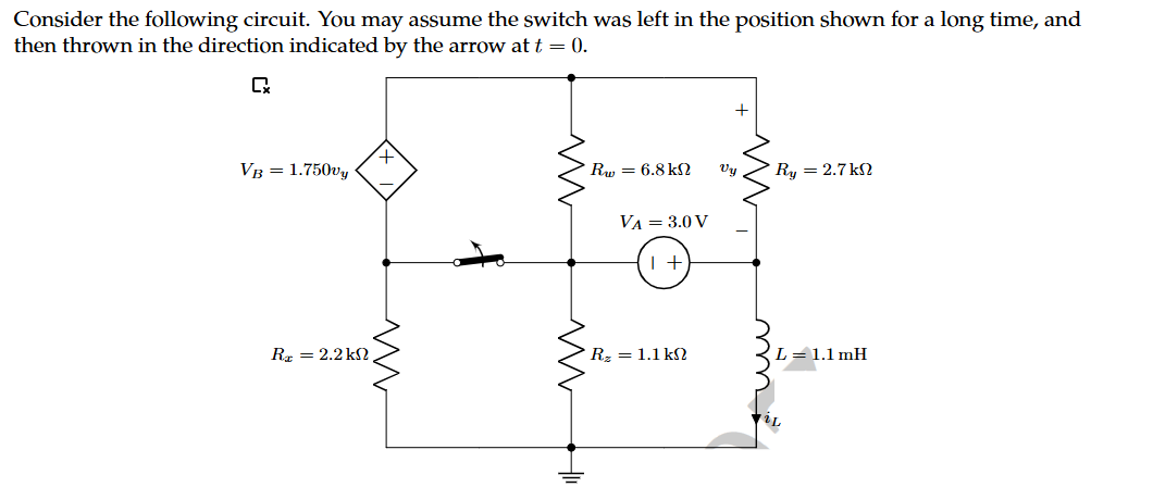 Consider the following circuit. You may assume